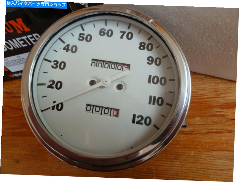 クロームパーツ Harley-DavidsonプレミアムMPHホワイト1968年とUP＃ HARLEY-DAVIDSON PREMIUM MPH WHITE FACED MPH 1.1 RATIO SPEEDO FOR 1968 AND UP #【並行輸入品】｜Us Custom Parts Shop USDM