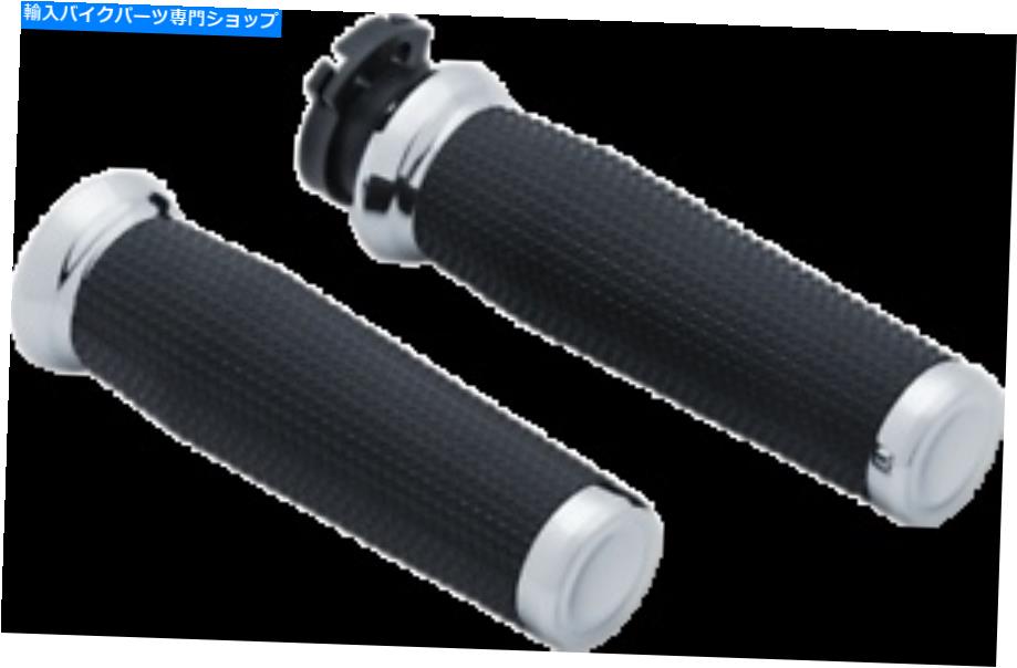 クロームパーツ ストリートクローム5946のためのクライャキンスラッラーグリップ Kuryakyn Thresher Grips for Street Chrome 5946【並行輸入品】