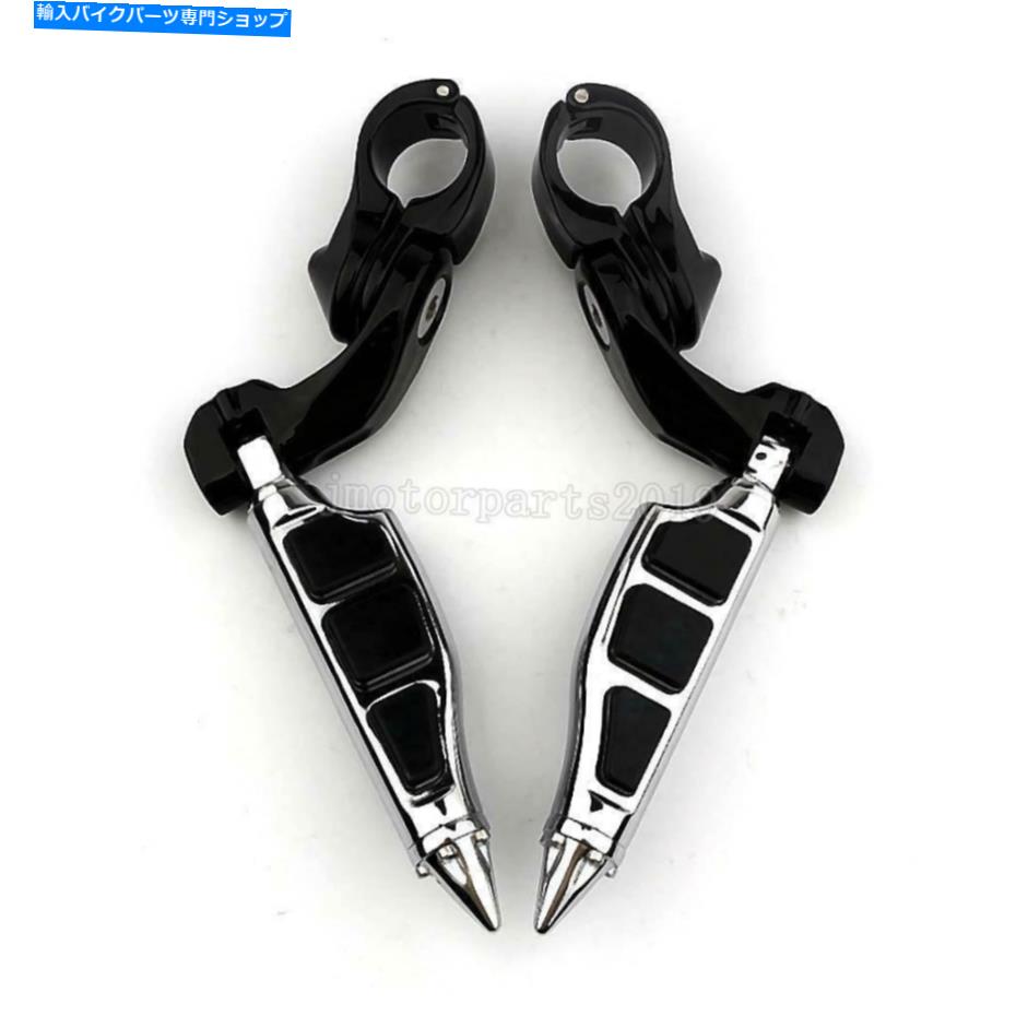 クロームパーツ Harley Davidson Street Glide Touringのためのクロムスパイク高速道路ペグクランプ Chrome Spike Highway Foot Pegs Clamp For Harley Davidson Street Glide Touring【並行輸入品】