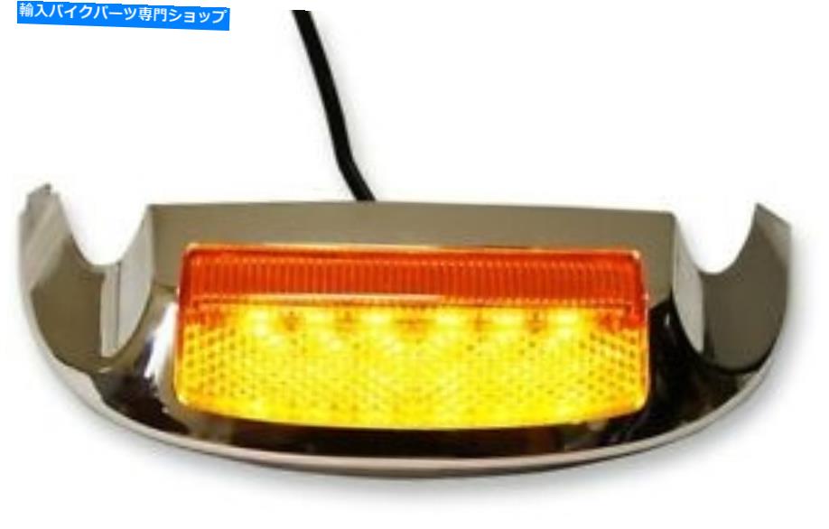 クロームパーツ カスタムダイナミクスフロントLEDフェンダーチップハウジングクロームアンバーアンバーレンズ＃gen-ft-aa Custom Dynamics Front LED Fender Tip Housing Chrome Amber Amber Lens #GEN-FT-AA【並行輸入品】