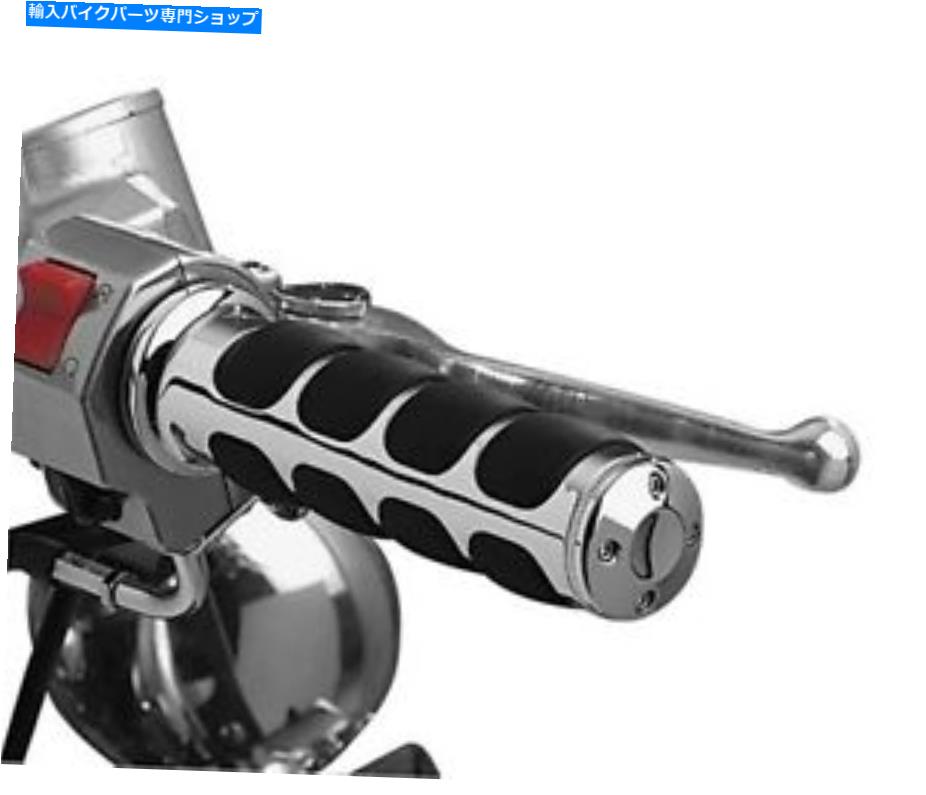 クロームパーツ クライドキンISOグリップクロムアクセントリング5-3 / 4 Kuryakyn ISO Grips with Chrome Accent Rings 5-3/4 in【並行輸入品】
