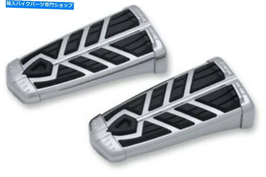 クロームパーツ アダプタクロムなしのクライャキンスピアフットペッグ Kuryakyn Spear Footpegs without Adapter Chrome【並行輸入品】