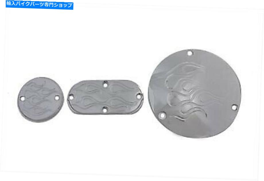 クロームパーツ フレームカバーセットクロームはハーレー - ダビッドソンをフィットします Flame Cover Set Chrome fits Harley-Davidson【並行輸入品】