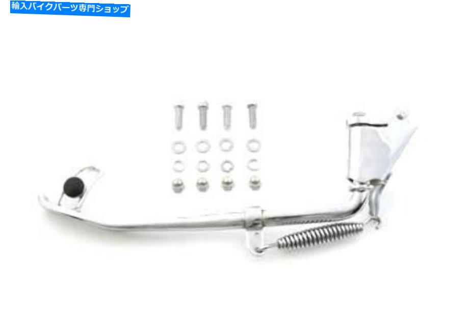 クロームパーツ Jiffy KickstandアセンブリChrome 2はハーレーのために柔らかくなりました Jiffy Kickstand Assembly Chrome 2 Under for Harley Softail【並行輸入品】
