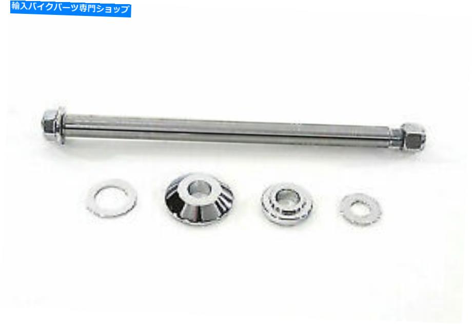 クロームパーツ Harley Davidsonによるクロム前軸キットV-Twin Chrome Front Axle Kit for Harley Davidson by V-Twin【並行輸入品】