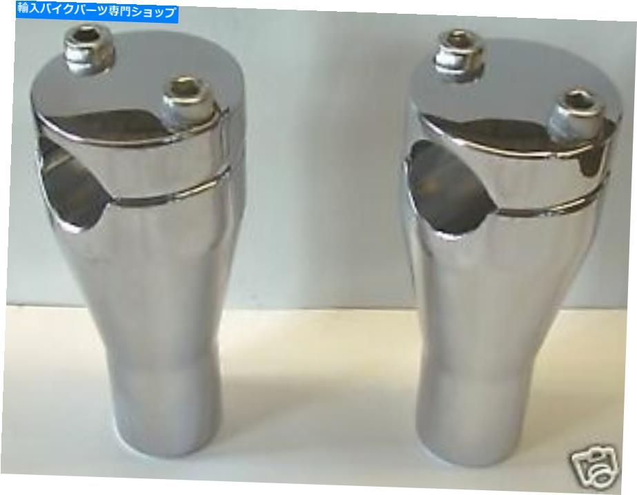 クロームパーツ ビレットハンドルバーライザーパンヘッドシャベルヘッドエボリューションツインカムスポーツスターボバー BILLET HANDLEBAR RISER Panhead Shovelhead Evolution Twin Cam Sportster BOBBER【並行輸入品】