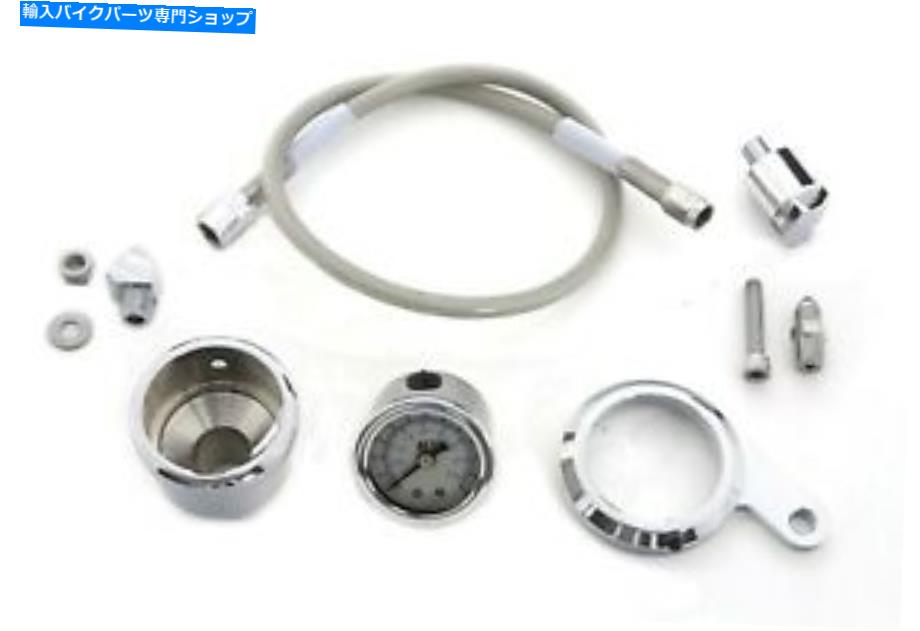 クロームパーツ Harley Sportster XL 883 1200 91-03のためのクロム油圧ゲージキット Chrome Oil Pressure Gauge Kit for Harley Sportster XL 883 1200 91-03【並行輸入品】
