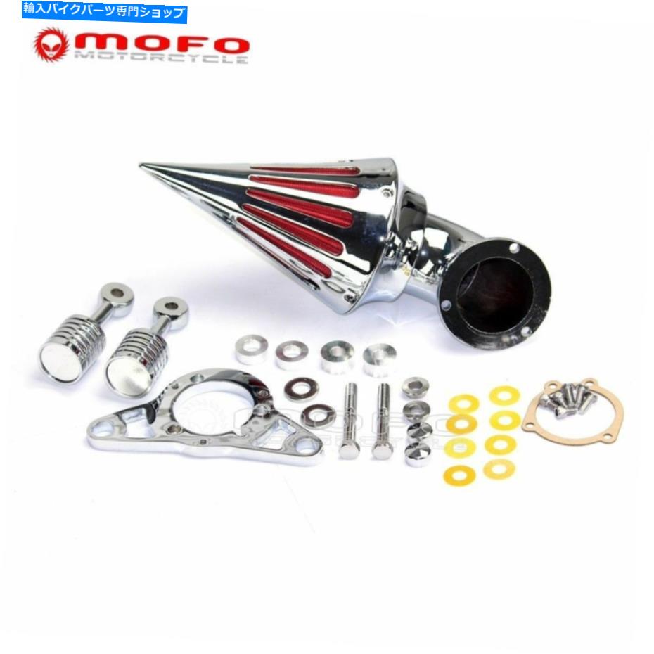 クロームパーツ ハーレーソフトダイナツーリングアルウのためのクロムスパイクコーンエアクリーナリー摂取フィルター Chrome Spike Cone Air Cleaner Intake Filter For Harley Softail Dyna Touring Alu【並行輸入品】