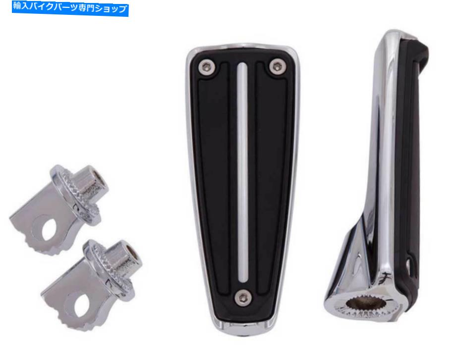 クロームパーツ マウント付きのCiroレールフットペグ、ハーレークレビス、クロムまたは黒のペアで販売されています Ciro Rail Footpegs With Mount, Fits Harley Clevis, Chrome or Black Sold in Pairs【並行輸入品】