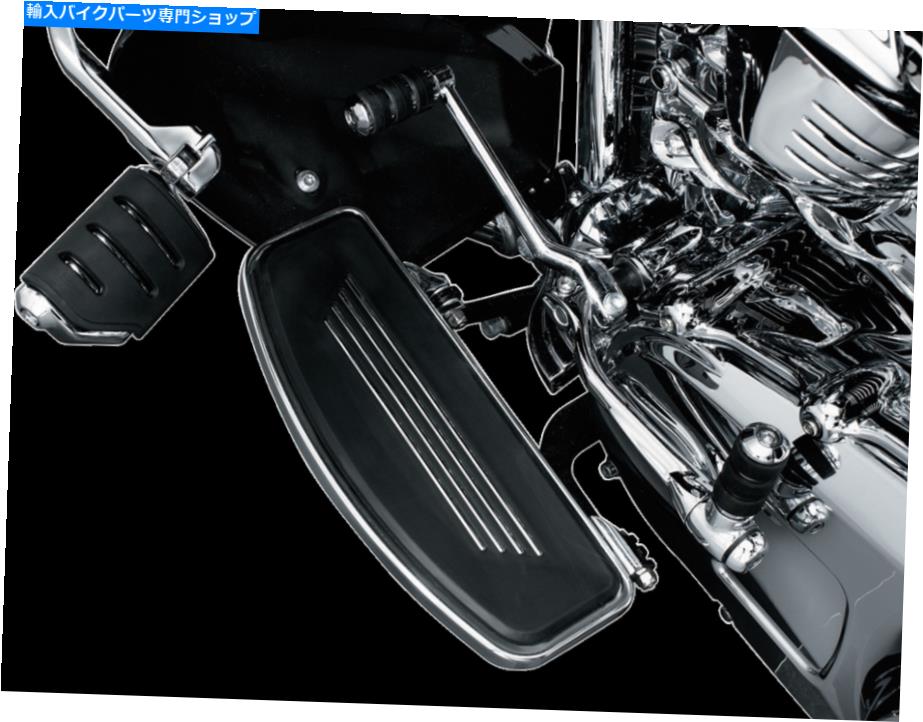 クロームパーツ クライャキンプレミアムクロームフロアボードインサートゴムドライバーハーレーツーリングセット7553 Kuryakyn Premium Chrome Floorboard Inserts Rubber Driver Harley Touring Set 7553【並行輸入品】