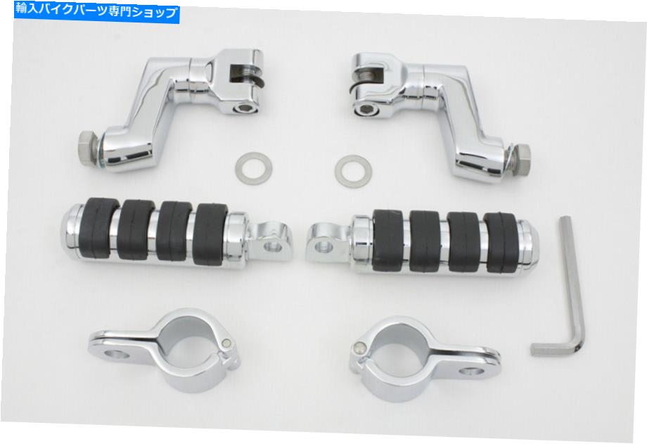 クロームパーツ Chromeオフセットフットペグキットはハーレー - ダビッドソンをフィットします Chrome Offset Footpeg Kit fits Harley-Davidson【並行輸入品】