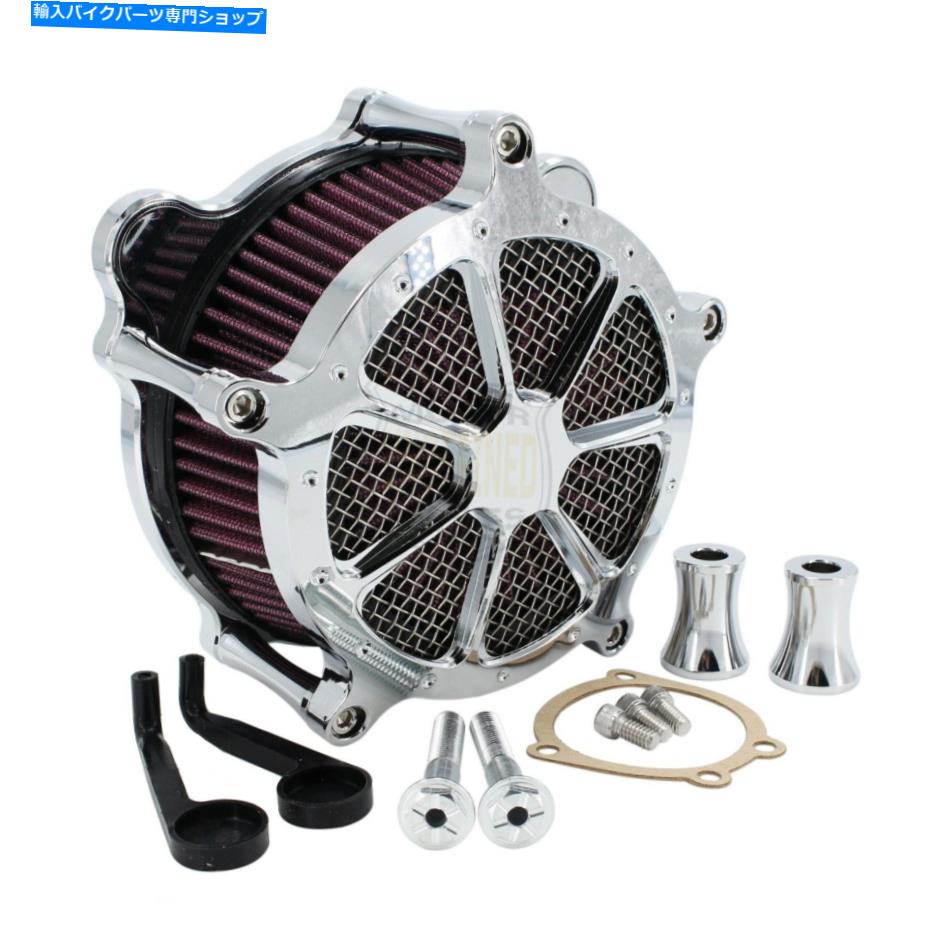クロームパーツ Harley Touring Dyna Suftail FXSTのためのChrome CNCエアクリーナー摂取フィルターキット Chrome CNC Air Cleaner Intake Filter Kits For Harley Touring Dyna Softail FXST【並行輸入品】