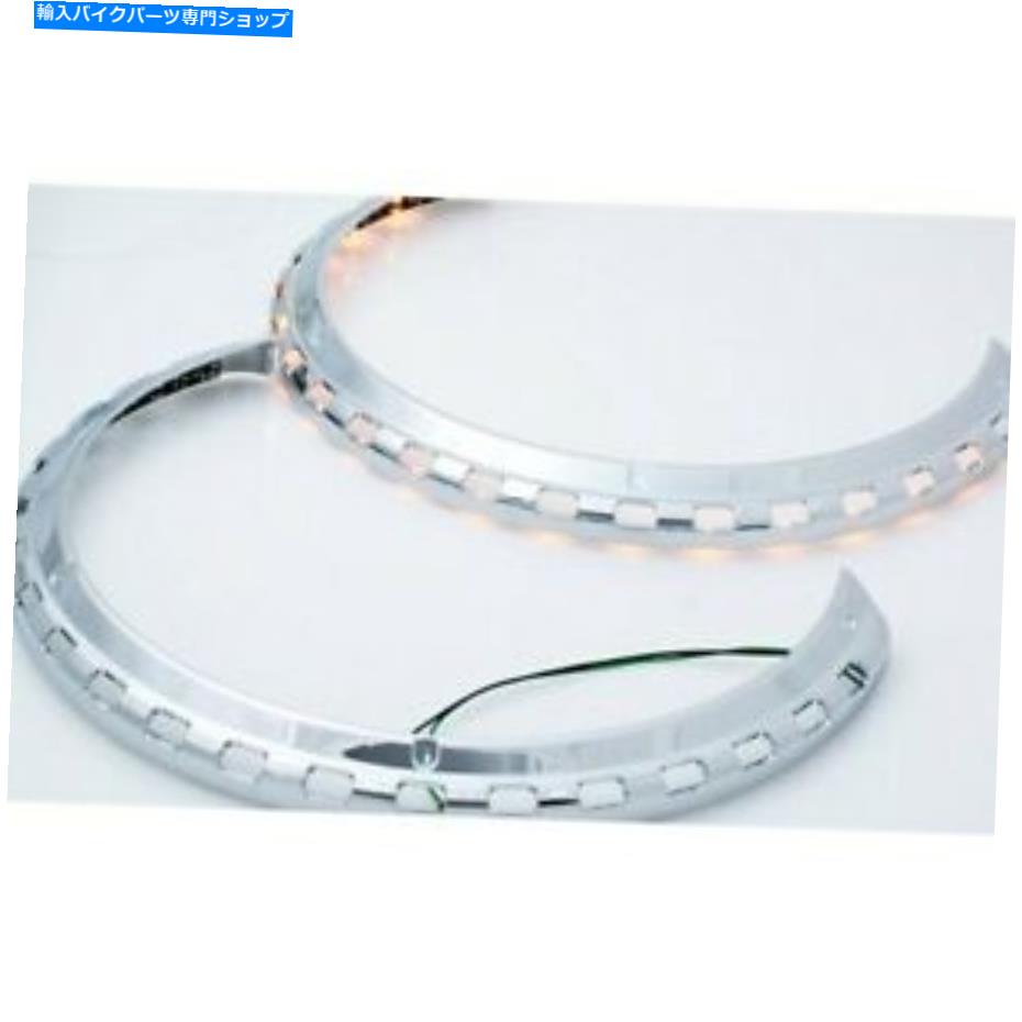 クロームパーツ ホンダゴールドウィング1500 88-00用アクセサリーの追加ローターカバーライトリング For Honda Goldwing 1500 88-00 Add On Accessories Rotor Cover Light Rings【並行輸入品】