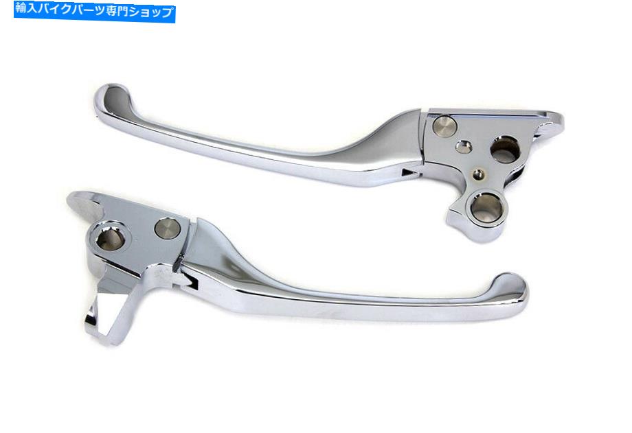 クロームパーツ Chrome調整可能なハンドレバーセットはハーレー - ダビッドソンにフィットをフィットします Chrome Adjustable Hand Lever Set fits Harley-Davidson【並行輸入品】