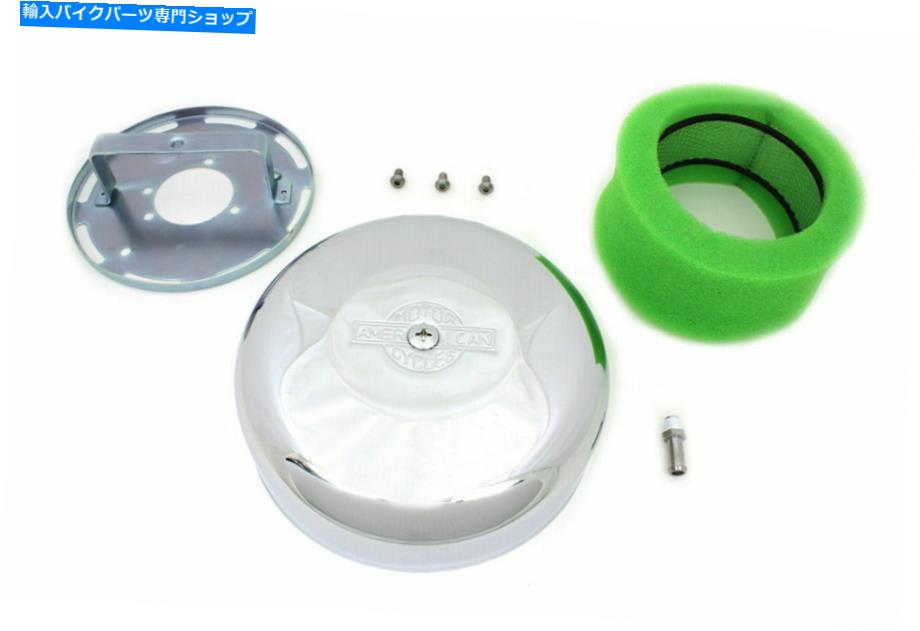 クロームパーツ V-Twinによるハーレーダビッドソン用ラウンドエアクリーナアセンブリクロム Round Air Cleaner Assembly Chrome for Harley Davidson by V-Twin【並行輸入品】