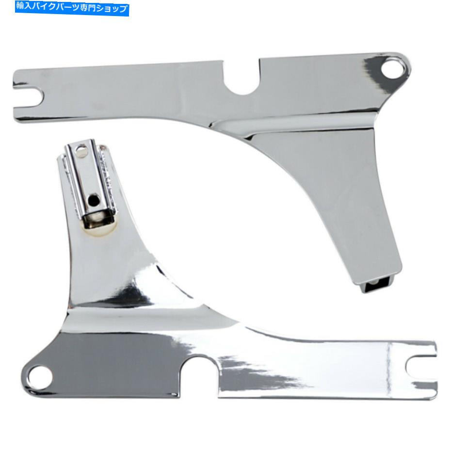 クロームパーツ サイクルビジョンSISSYバーサイドプレート - FXSB（Chrome）ペア| CV-8090 Cycle Visions Sissy Bar Side Plates - FXSB (Chrome) Pair | CV-8090【並行輸入品】