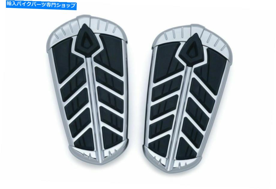 クロームパーツ クライャキンクロームスピアの乗客の床板はアルミニウムインディアン2015-2018を挿入します Kuryakyn Chrome Spear Passenger Floorboard Inserts Aluminum Indian 2015-2018【並行輸入品】
