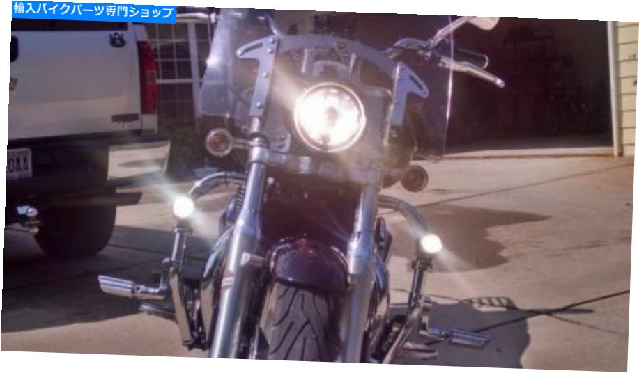 クロームパーツ Triumph Thunderbird 900 1600 1700のためのLEDクロム補助フラッドライトライトライトライトキット LED Chrome Auxiliary Flood Light Lamps Kit for Triumph Thunderbird 900 1600 1700【並行輸入品】