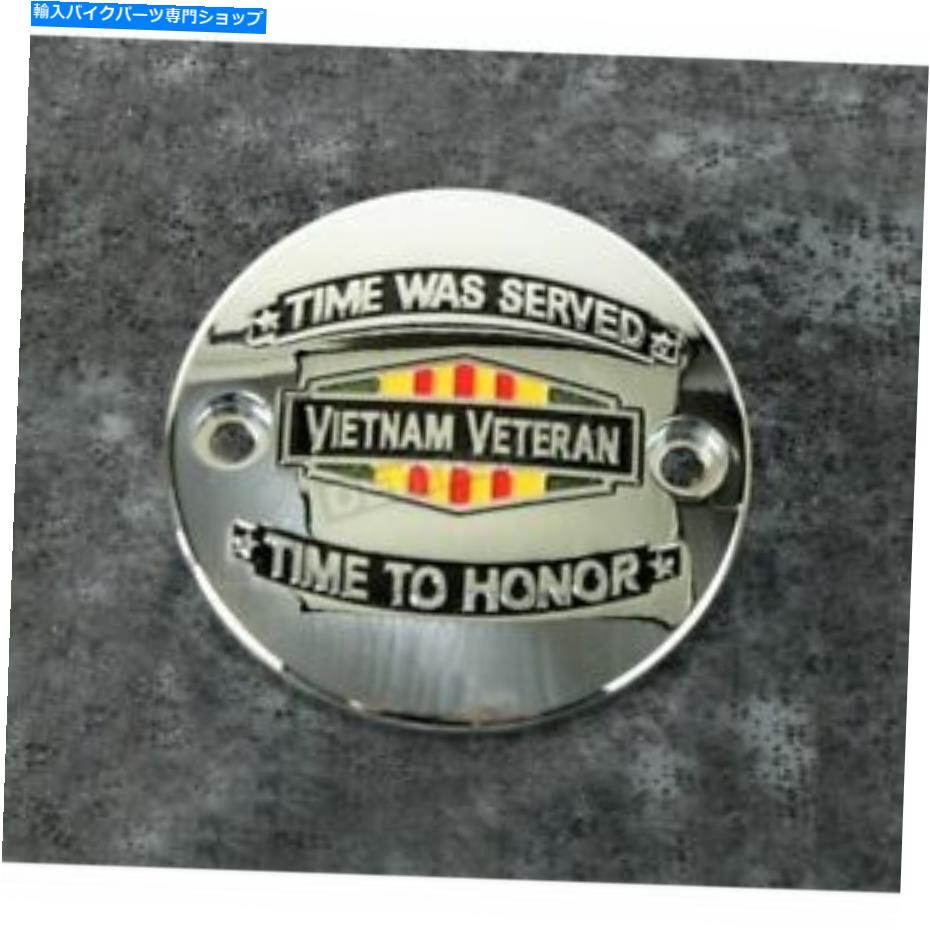 クロームパーツ カスタム彫刻LTD。クロムベトナムの退役軍人バッジタイミングカバー - Viet01-63 Custom Engraving LTD. Chrome Vietnam Veterans Badge Timing Cover - VIET01-63【並行輸入品】