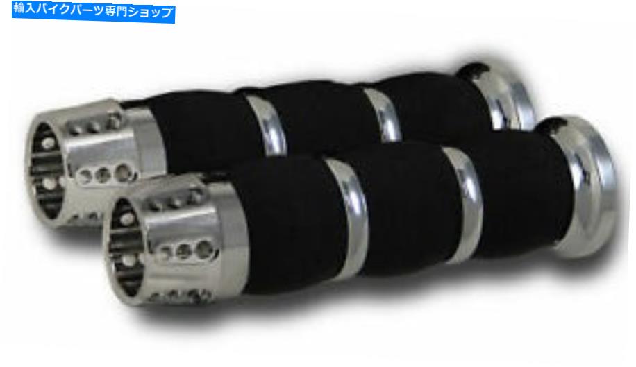 クロームパーツ エイボンガトリンエアクッショングリップクロームスロットルバイワイヤー（AIR-90-FLY-GAT） Avon Gatlin Air Cushioned Grips Chrome Throttle by Wire (AIR-90-FLY-GAT)【並行輸入品】