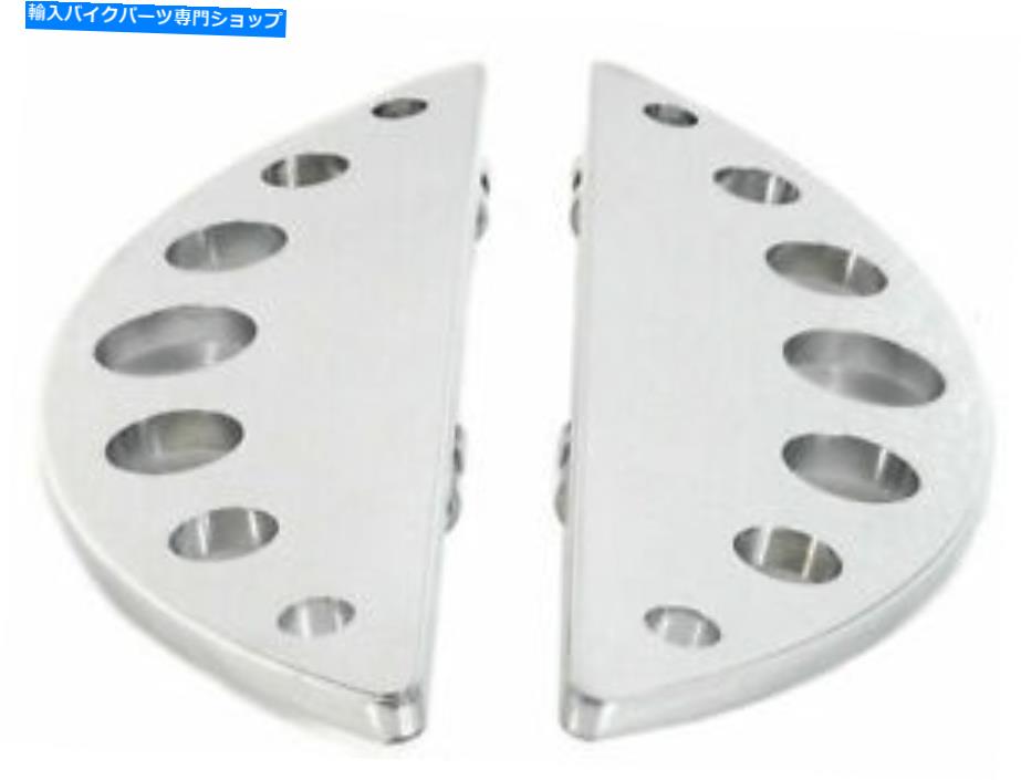 クロームパーツ V-Twinによるハーレーダビッドソンのための運転手クローム半月フットボードセット Driver Chrome Half Moon Footboard Set for Harley Davidson by V-Twin【並行輸入品】