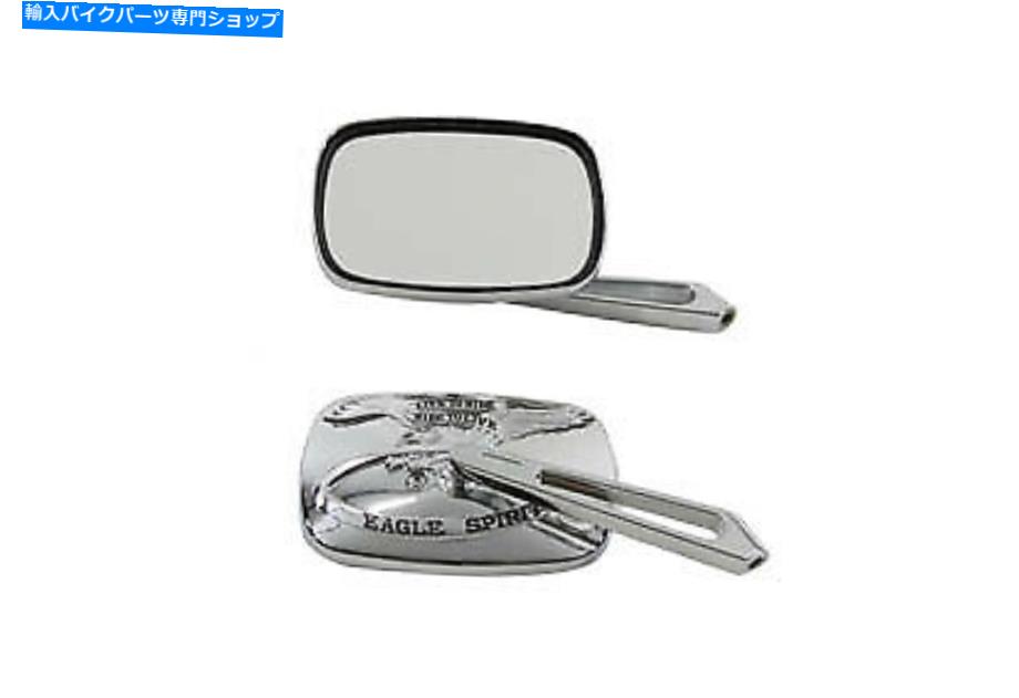 クロームパーツ Chrome Eagle Spiritミラーセットはハーレー - ダビッドソンにフィット Chrome Eagle Spirit Mirror Set fits Harley-Davidson【並行輸入品】