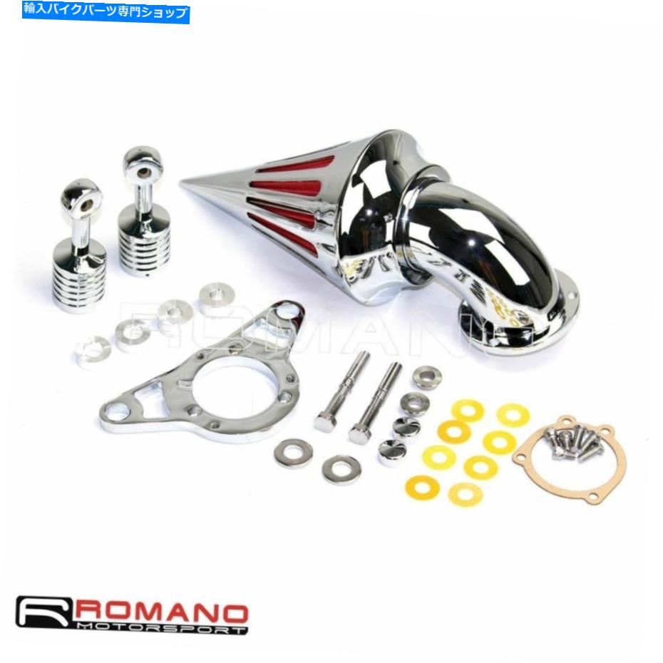 クロームパーツ Harley Suphail FXST Road King Flhrのためのクロムスパイク摂取空気クリーナーフィルター Chrome Spike Intake Air Cleaner Filter For Harley Softail FXST Road King FLHR【並行輸入品】
