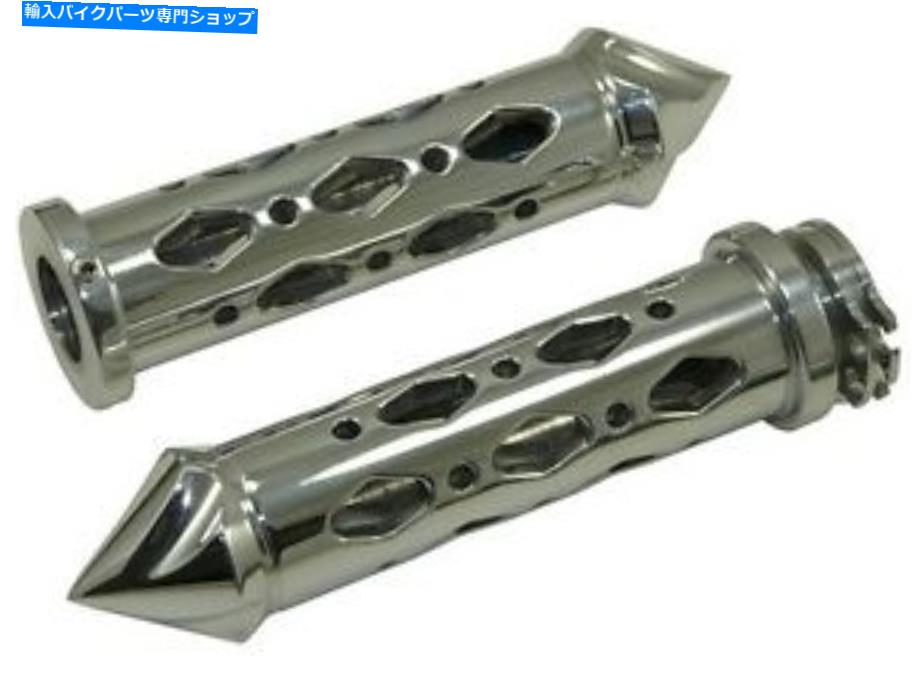 クロームパーツ クロムダイヤモンドカットグリップ - GSXR HAYABUSA TLR CBR 954 1000RR R1 R6 ZX6R ZX10 ZX14 CHROME Diamond Cut Grips - GSXR Hayabusa TLR CBR 954 1000RR R1 R6 ZX6R ZX10 ZX14【並行輸入品】|Us Custom Parts Shop USDM