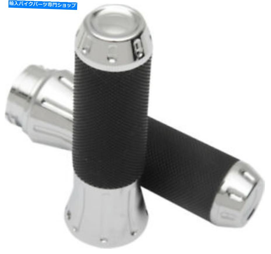 クロームパーツ ドラッグスペシャリークローム＆ブラックスロットルハンドグリップ82-19ハーレーFXR XL FLHX Drag Specialties Chrome & Black Throttle Hand Grips for 82-19 Harley FXR XL FLHX【並行輸入品】