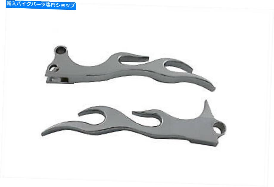 クロームパーツ Chrome FlameスタイルハンドレバーセットHarley-Davidsonフィット Chrome Flame Style Hand Lever Set fits Harley-Davidson【並行輸入品】