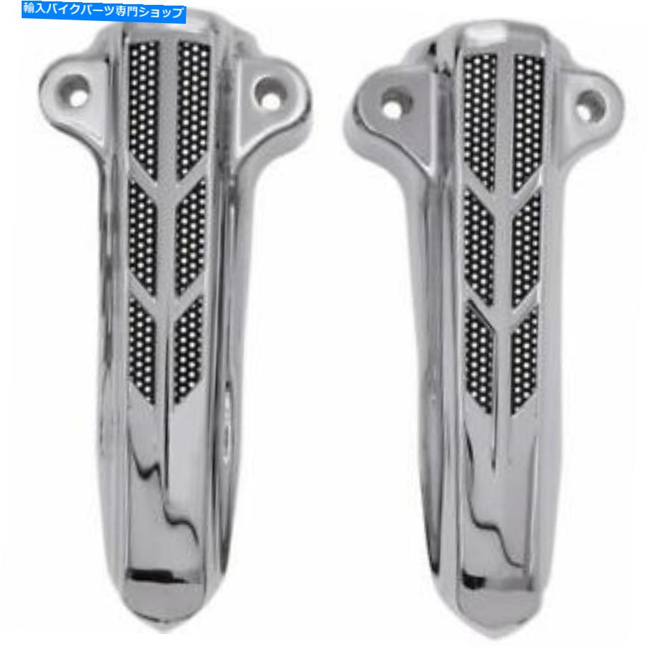 クロームパーツ CIRO - 43000 - LEDライトのない下部フォークレッグカバー、クロム Ciro - 43000 - Lower Fork Leg Covers without LED Lights, Chrome【並行輸入品】