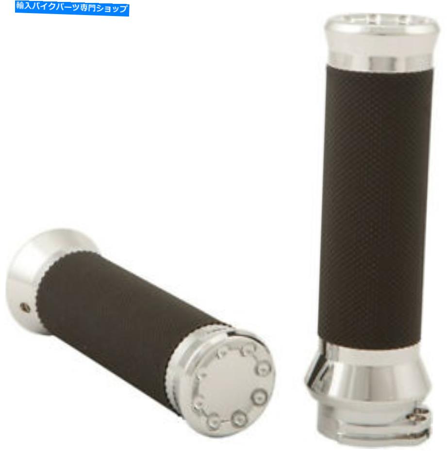 クロームパーツ ハードドライブ0063-2076-CHカスタムスロットルグリップクロームケーブルスロットル HARDDRIVE 0063-2076-CH Custom Throttle Grips Chrome Cable Throttle【並行輸入品】