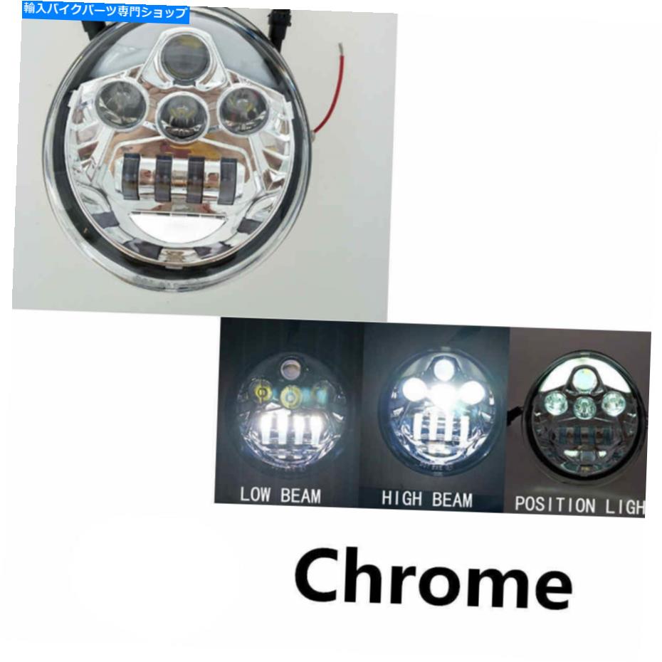 クロームパーツ Harley V-Rod / Street Rod LEDプロジェクションヘッドライトと駐車場のランプクロム For Harley V-Rod / Street Rod LED Projection Headlight and Parking Lamp Chrome【並行輸入品】