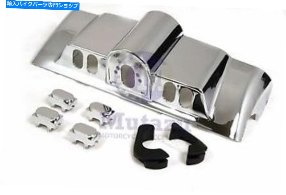 クロームパーツ 新しいChromeインナーフェアリングキャップキットW /スイッチキャップフィットハーリーフルツーリング New Chrome Inner Fairing Cap kit w/ switch cap fit Harley FLHR FL Touring【並行輸入品】