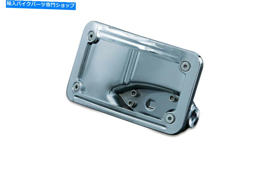 クロームパーツ クレアキン9252照明付き湾曲垂直側マウント、クロム Kuryakyn 9252 Lighted Curved Vertical Side Mount with Taillight, Chrome【並行輸入品】