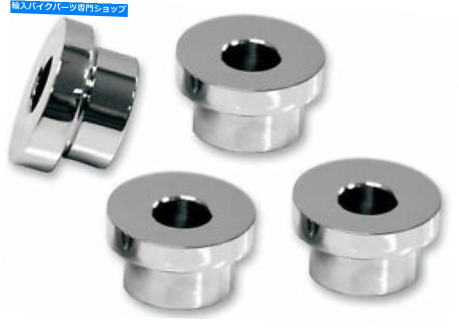 クロームパーツ La Chopers Angled Riserブッシュキット10度角 - クロム（LA-7400-10） LA Choppers Angled Riser Bushing Kit 10 Degree Angle - Chrome (LA-7400-10)【並行輸入品】