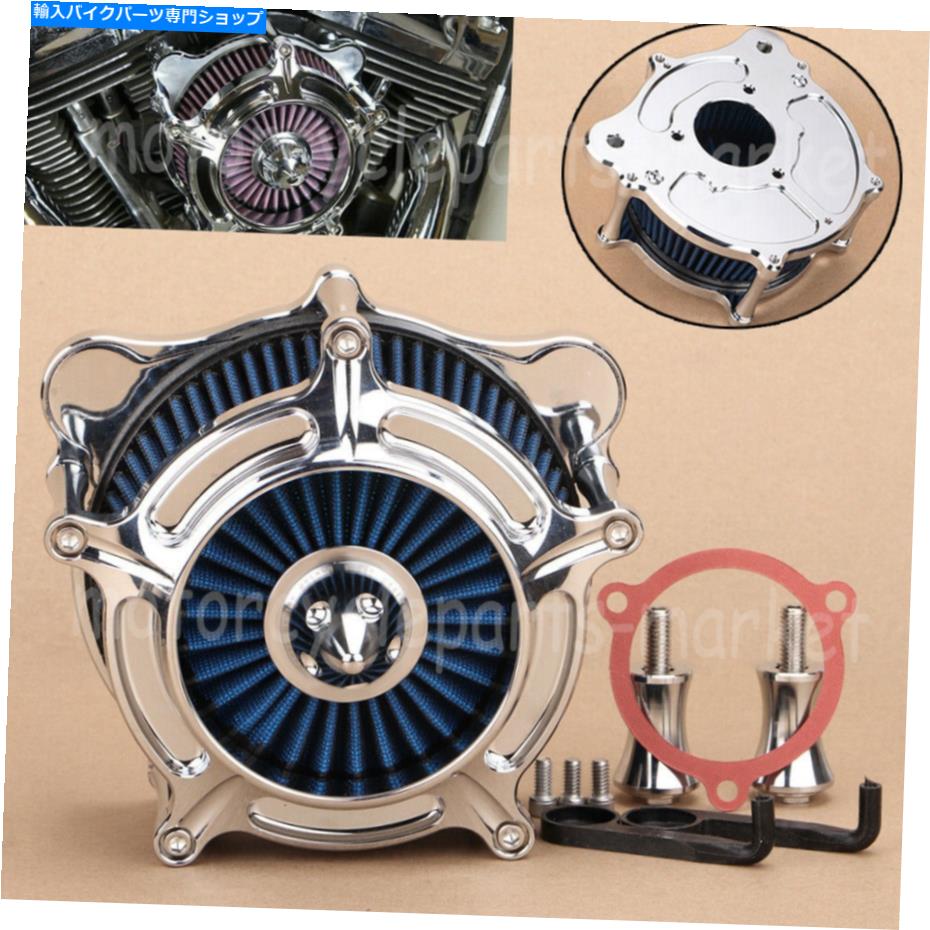 クロームパーツ ハーレーソフトロードグライドFlhx Flhtのためのクロムスパイクエアクリーナー摂取フィルター Chrome Spike Air Cleaner Intake Filter For Harley Softail Road Glide FLHX FLHT【並行輸入品】