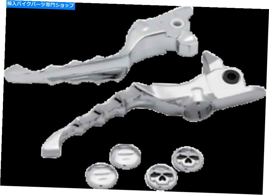 クロームパーツ v-双子のためのクライャキンゾンビレバー - クロム - 1984 Kuryakyn Zombie Levers for V-Twins - Chrome - 1984【並行輸入品】