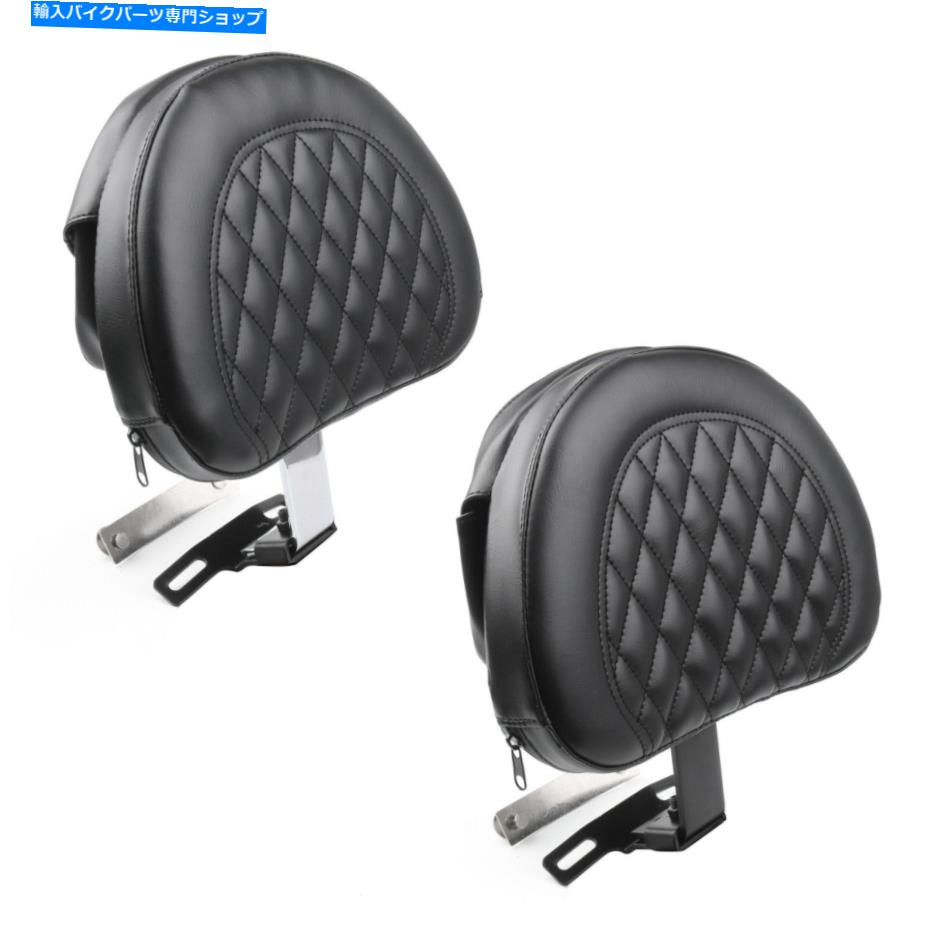 クロームパーツ 07-17 Fatboy Flstf Heritage Suftail A1のためのドライバーライダーの背もたれのパッド Driver Rider Backrest Pad For 07-17 Fatboy FLSTF Heritage Softail A1【並行輸入品】