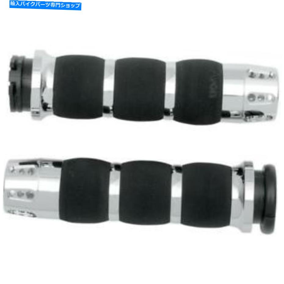 クロームパーツ エイボングリップエアー90フライガットガトリンエアクッショングリップ - クロム Avon Grips AIR-90-FLY-GAT Gatlin Air Cushioned Grips - Chrome【並行輸入品】