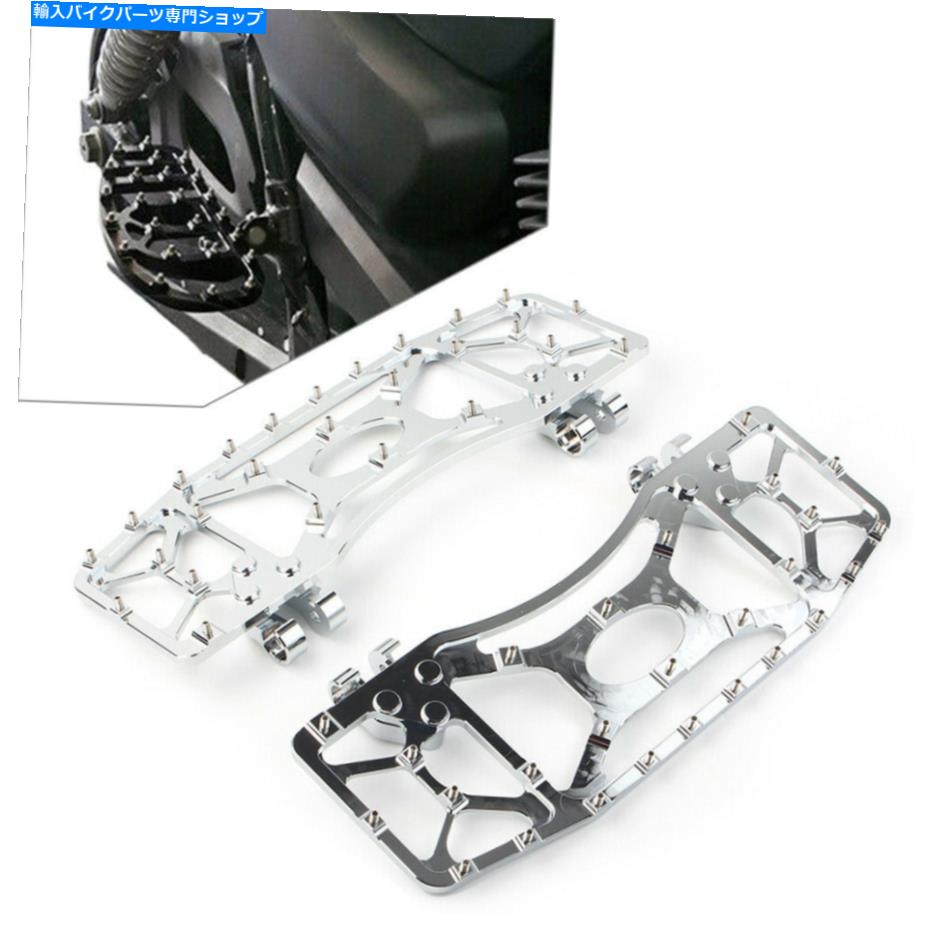 クロームパーツ クロームワイドフットペグ床板MXフィットツーリングエレクトラロードグライドダイナフランド Chrome Wide Foot Pegs Floorboard MX Fit Touring Electra Road Glide Dyna FLD【並行輸入品】