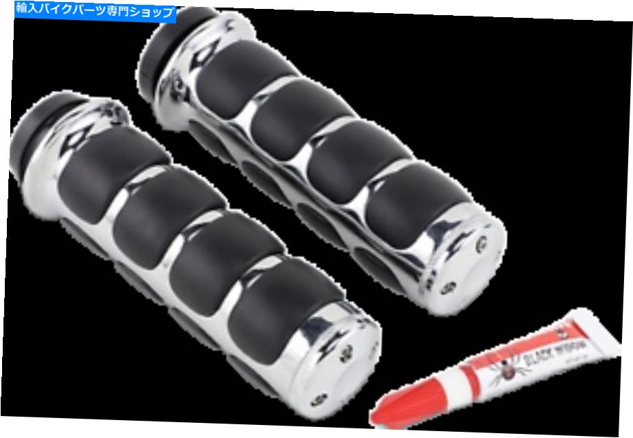 クロームパーツ クロムアクセントリングがスロットルボスのないクレイジンイソグリップ6227 Kuryakyn ISO-Grips with Chrome Accent Rings without Throttle Boss 6227【並行輸入品】|Us Custom Parts Shop USDM