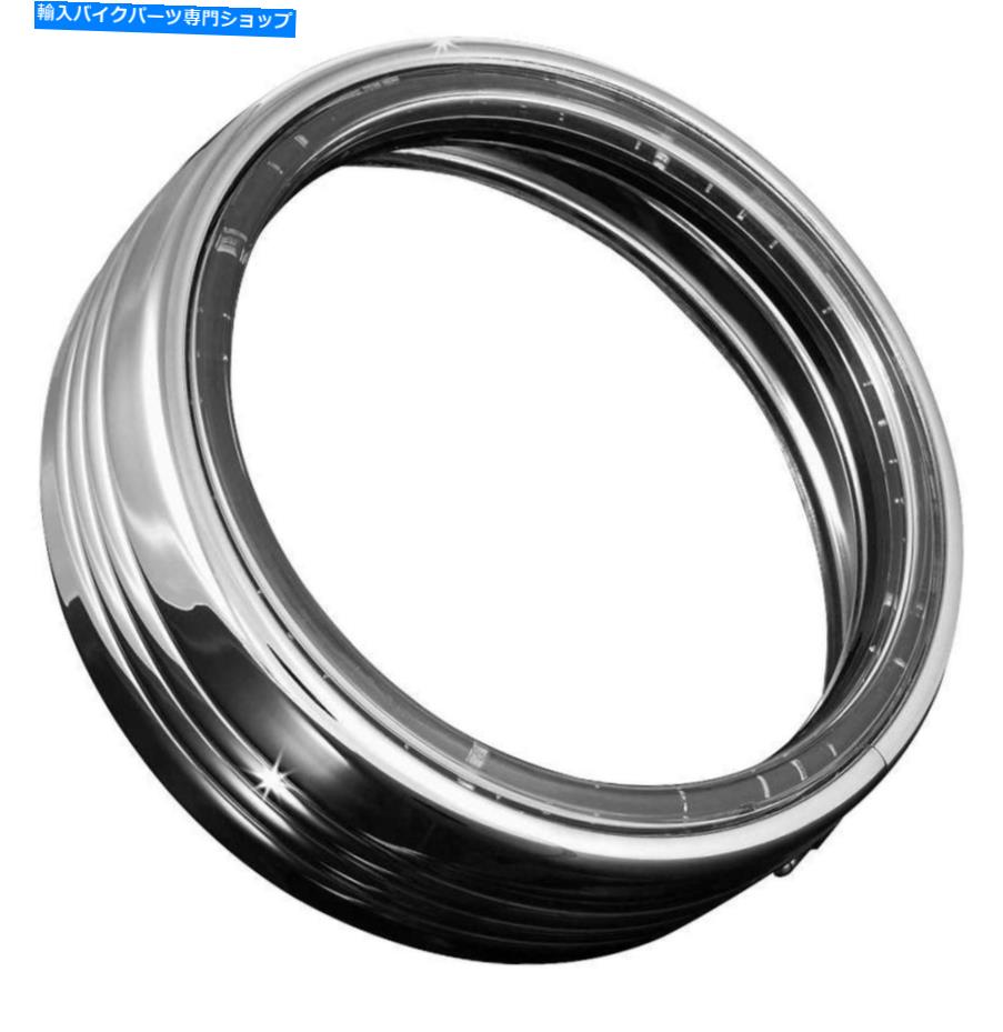 クロームパーツ Kuryakyn LED Halo Trim Rings、7インチ。 7785 KURYAKYN LED HALO TRIM RINGS, FOR 7 IN. 7785【並行輸入品】