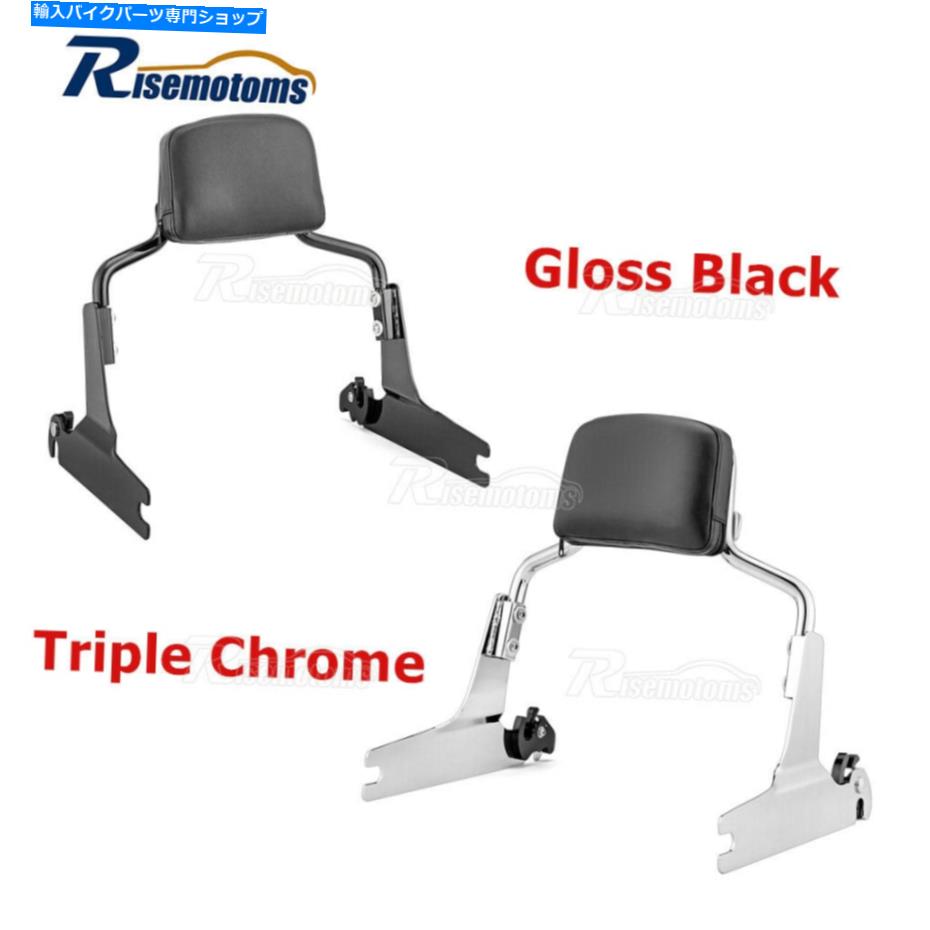 クロームパーツ ハーレーブレイクアウトFXSB 13-17のための黒いクローム旅客安穏なバックバックレストPUパッド Black Chrome Passenger Sissy Bar Backrest PU Pad For Harley Breakout FXSB 13-17【並行輸入品】