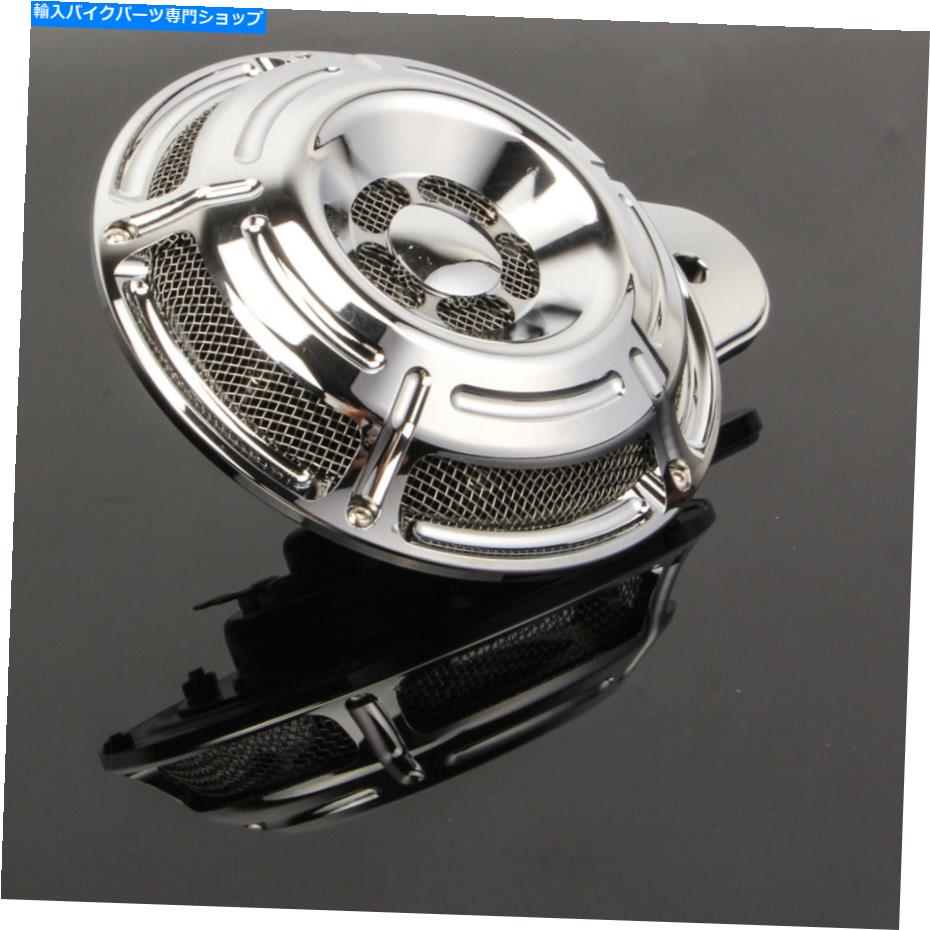 クロームパーツ Chromeオートバイホーンスピーカーカバーフィットハーレーエレクトログライドビッグツイン91-17 Chrome Motorcycle Horn Speaker Cover Fit For Harley Electra Glide Big Twin 91-17【並行輸入品】