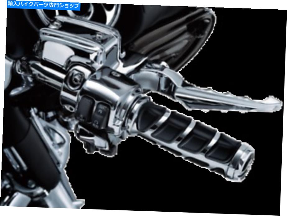クロームパーツ クライャキンの運動亀裂クローム6352 Kuryakyn Kinetic Grips Chrome 6352【並行輸入品】
