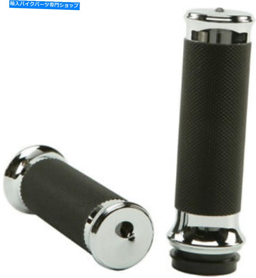 クロームパーツ ハードドライブ0063-2073-CHカスタムショックグリップ HARDDRIVE 0063-2073-CH Custom Shock Grips【並行輸入品】