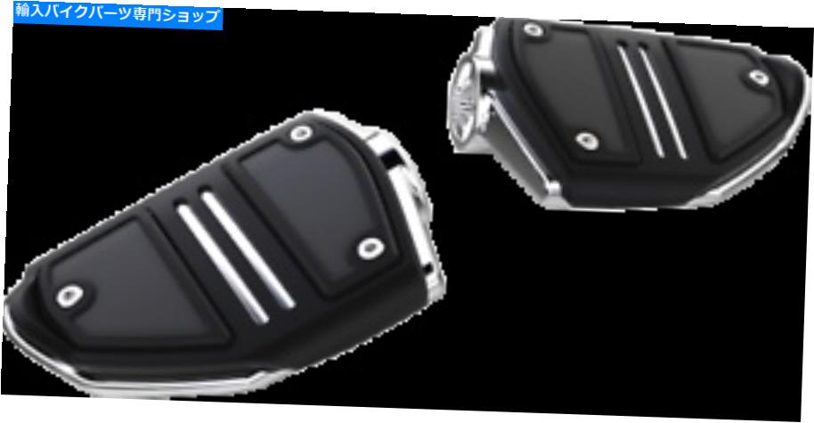 クロームパーツ CiRO Chromeツインレールフットレストw / oマウント61400 CIRO Chrome Twin Rail Footrests w/o Mounts 61400【並行輸入品】