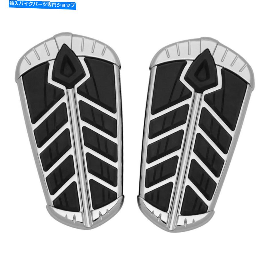 クロームパーツ Kuryakyn 5656槍客船ボードインサート、クロムインドロードマスター、スプリン Kuryakyn 5656 Spear Passenger Floorboard Inserts, Chrome Indian Roadmaster,Sprin【並行輸入品】