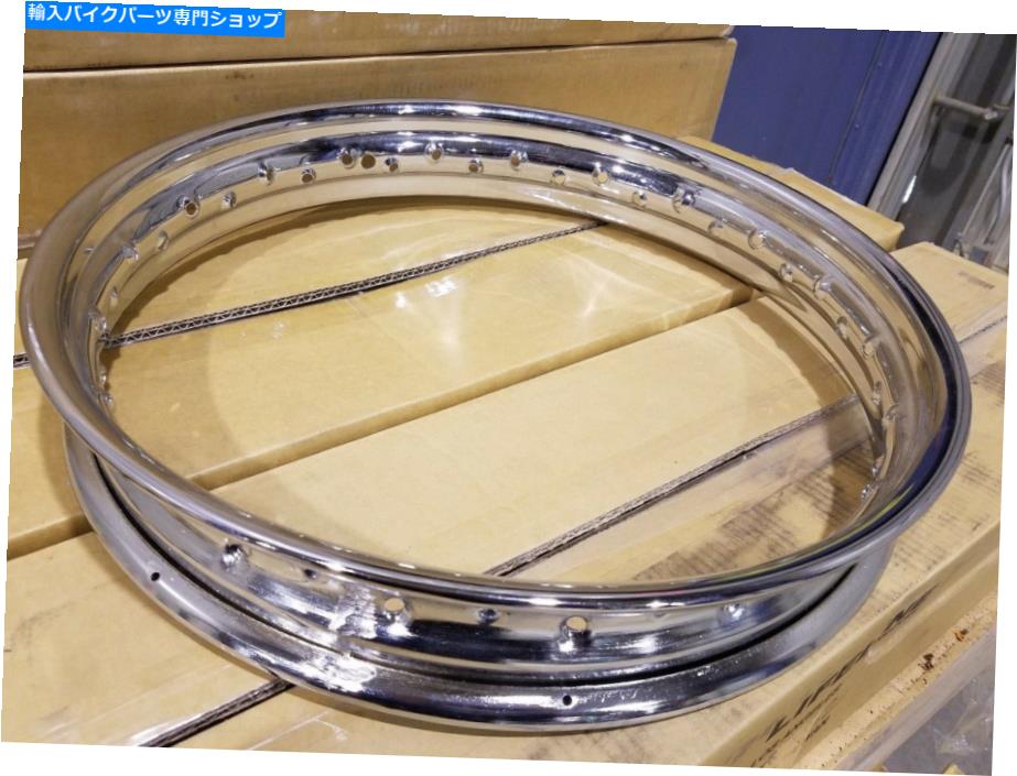 クロームパーツ New 2.15x18 Kelsey OEMレプリカリムハーレーナックルヘッドUL VL 40スポーククロム！ New 2.15x18 Kelsey OEM Replica Rim Harley Knucklehead UL VL 40 spoke Chrome!【並行輸入品】